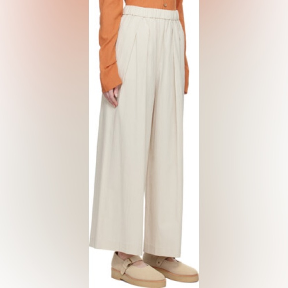 NWT MISSING YOU ALREADY Seersucker Tucked Trousers Pants Size S/M